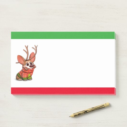 Corgi Dog Weihnachten Post-it Klebezettel (Auf Schreibtisch)