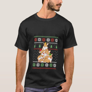 Corgi Dog Weihnachtsbaumtiere Lover Funny Xmas T-Shirt