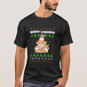 Corgi Dog Weihnachtsbaumtiere Lover Funny Xmas T-Shirt