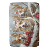Corgi Dog Weihnachtsfest Badematte (Vorderseite Vertikal)