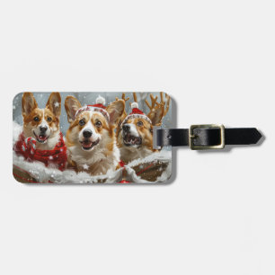 Corgi Dog Weihnachtsfest Gepäckanhänger