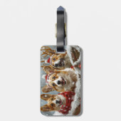 Corgi Dog Weihnachtsfest Gepäckanhänger (Rückseite vertikal)