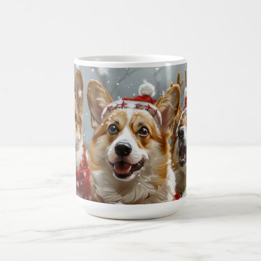 Corgi Dog Weihnachtsfest Kaffeetasse (Mittel)