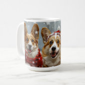 Corgi Dog Weihnachtsfest Kaffeetasse (Vorderseite Links)