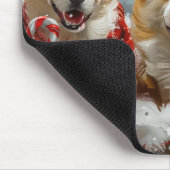 Corgi Dog Weihnachtsfest Mousepad (Ecke)