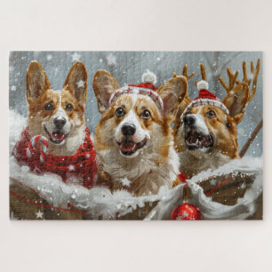 Corgi Dog Weihnachtsfest Puzzle
