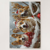 Corgi Dog Weihnachtsfest Puzzle (Vertikal)
