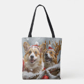 Corgi Dog Weihnachtsfest Tasche (Rückseite)