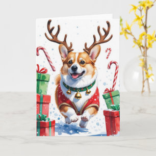 Corgi Dog Weihnachtsgrüßen Karte
