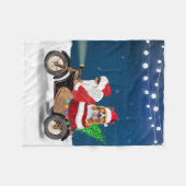 Corgi Dog Weihnachtsmann Fleecedecke (Vorderseite (Horizontal))