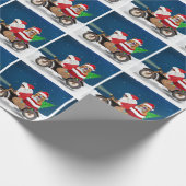 Corgi Dog Weihnachtsmann Geschenkpapier (Ecke)