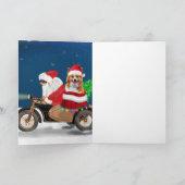 Corgi Dog Weihnachtsmann Karte (Innenseite)