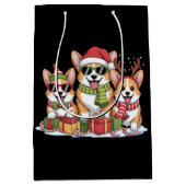 Corgi Dog Weihnachtsweih Mama Dog Lover Holiday Ge Mittlere Geschenktüte (Vorderseite)