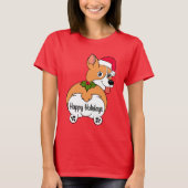 Corgi Dog Weihnachtszeit T - Shirt (Vorderseite)