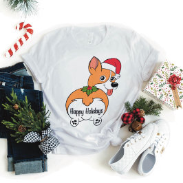 Corgi Dog Weihnachtszeit T - Shirt