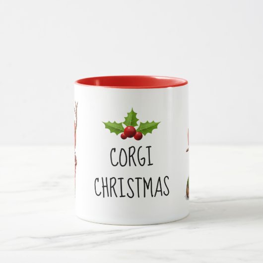 Corgi Dog Weihnachtszeit-Tasse Tasse (Zentrum)
