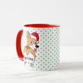 Corgi Dog Weihnachtszeit-Tasse Tasse (Vorderseite Links)