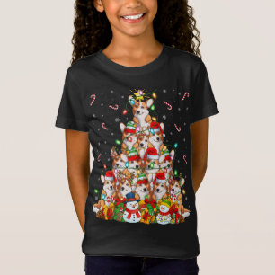 Corgi Dog Xmas Leuchtturm Santa Corgi Weihnachten T-Shirt