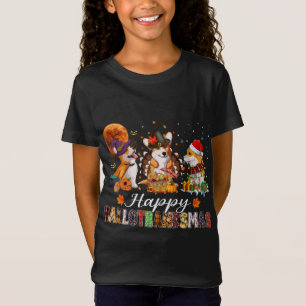 Corgi Dogs Halloween Erntedank Weihnachtsfeiertage T-Shirt