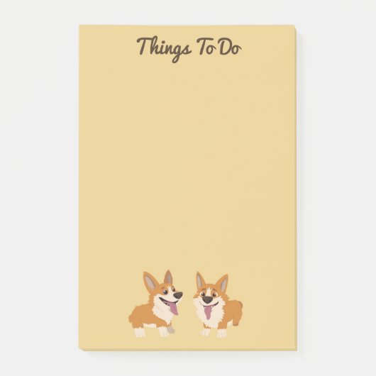 Corgi Dogs Post-it Klebezettel (Vorderseite)