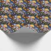 Corgi Dogs Pumpkin Halloween Funny Geschenkpapier (Ecke)