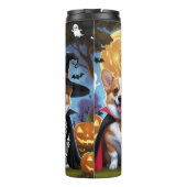 Corgi Dogs Pumpkin Halloween Funny Thermosbecher (Rückseite)