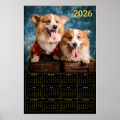 Corgi Duo 2026 Calendar Poster (Vorne)