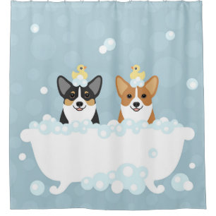 Corgi-Duschvorhang Duschvorhang