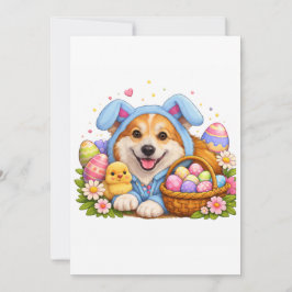 Corgi Easter Card Feiertagskarte