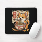 Corgi Eating Ramen Mousepad (Mit Mouse)