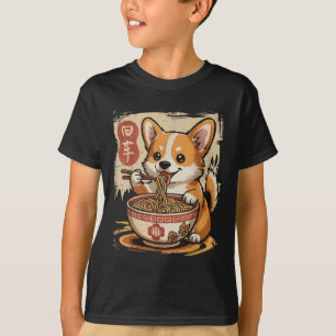 Corgi Eating Ramen T-Shirt