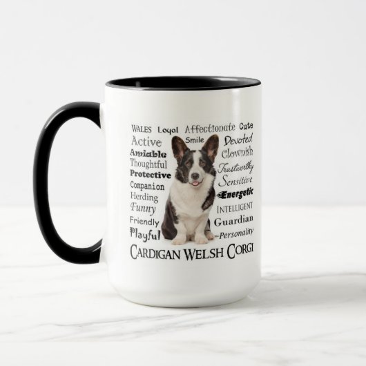 Corgi-Eigenschaften Tasse (Links)