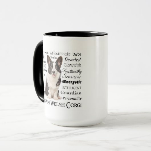 Corgi-Eigenschaften Tasse (Vorderseite Links)