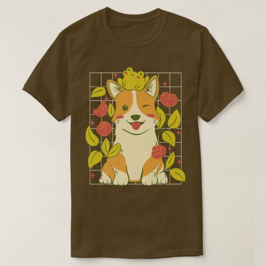 Corgi Eigentümer Adorable Corgi-590 T-Shirt (Design vorne)