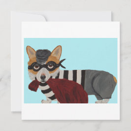 Corgi-Einbrecher-Einladung Dankeskarte