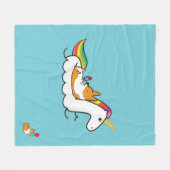 Corgi-Einhorn Floatie Decke (Vorderseite (Horizontal))