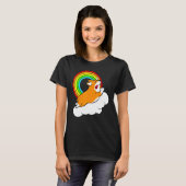 Corgi-Einhorn Regenbogen T-Shirt (Vorne ganz)