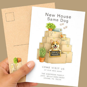 Corgi Einweihungsfeier Ankündigung Postkarte