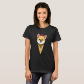 Corgi-Eiscreme-Kegel Corgi T-Shirt (Vorne ganz)