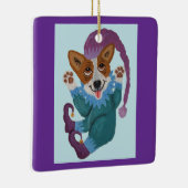 Corgi-Elf Keramikornament (Rechts)