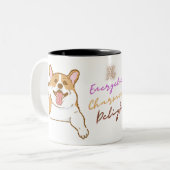 Corgi: Energetisch, Charmers, Delight Tasse (Vorderseite Links)