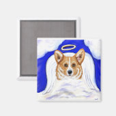 Corgi Engel Magnet (Vorderseite/Rückseite)