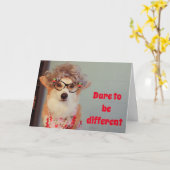 Corgi-Ermutigungs-Karte Karte (Gelbe Blume)