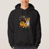 Corgi-Erntedank für Hund 550 Hoodie (Vorderseite)