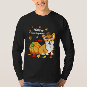 Corgi-Erntedank für Hund 550 T-Shirt
