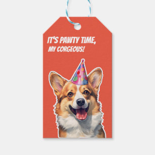 Corgi Es ist Geburtstagsfeier Zeit meine korgeous Geschenkanhänger