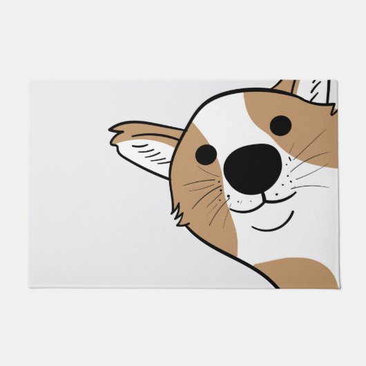 Corgi Face Fußmatte (Vorderseite)