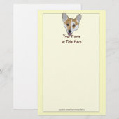 Corgi Face Stationery Briefpapier (Vorne/Hinten)