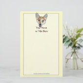 Corgi Face Stationery Briefpapier (Stehend Vorderseite)