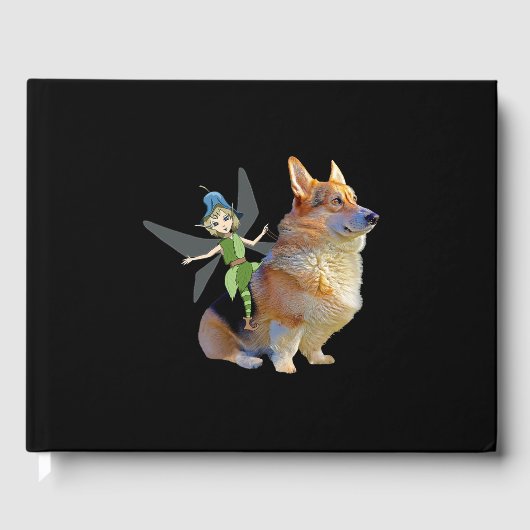Corgi & Fairy - Funny Pembroke Welsh Corgi Gästebuch (Vorderseite)